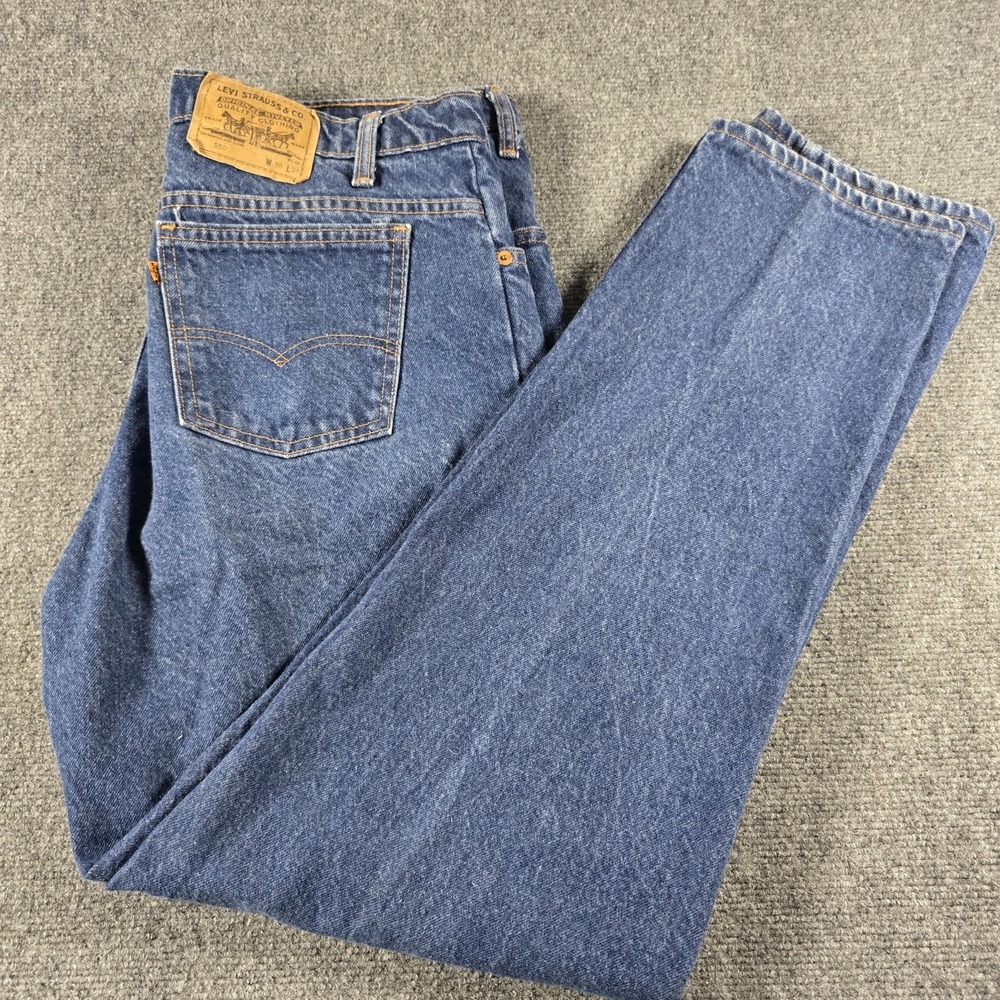 Vintage Levi's 550 Jeans Men 38x34 Blue Orange Tab Made In Canada USA Workwear